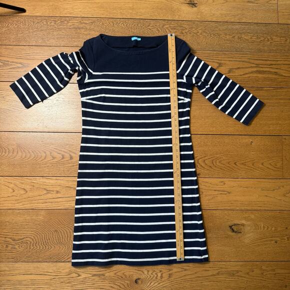J. McLaughlin Navy and White Striped Midi Dress - Picture 7 of 8